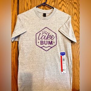 Handmade Gildan Gray Lake Bum T-Shirt
Heavy Cotton. Size small